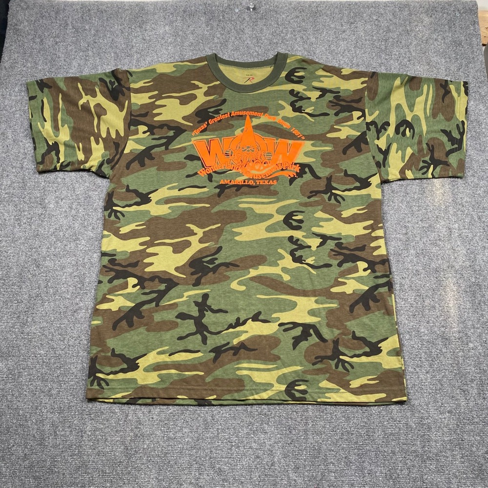 Rothco‎ Mens Camo T-Shirt WOW Amarillo Texas Amusement Park Size 3XL